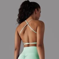 ราคา สปอร์ตบราเว้าหลังสำหรับผู้หญิงเสื้อบราดันทรงสำหรับออกกำลังกายเล่นโยคะเสื้อชั้นในสายสปาเก็ตตี้เปิดหลังเสื้อสายเดี่ยวลายดอกไม้ (21170861217)