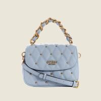 ราคา Guess กระเป๋าสะพายไหล่ กระเป๋าถือ แบบถัก ประดับเพชร แต่งสายโซ่ แฟชั่นสําหรับสตรี 2023 (19864705025)