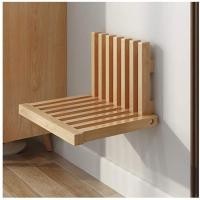 ราคา 100 Original การพับแบบยึดผนังรองเท้าสตูล Ultra บางปกปิด Veranda เก้าอี้ไม้ Solid 150โหลดกิโลกรัมความจุติดตั้งง่ายเป็นมิตรกับสิ่งแวดล้อม (7846745094)