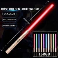 ราคา ดาบเลเซอร์โลหะแบบ2 in 1 ดาบเลเซอร์โลหะ15สีแบบชาร์จไฟได้ดาบเรืองแสงสำหรับงานปาร์ตี้ฮาโลวีนและ C (21170551805)