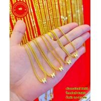 ราคา จี้ ชาร์ม H ลงยาทองแท้ 99 99 หนัก 0 1 กรัม พร้อมสร้อยคอเงินหุ้มทองยาว 22 cm (17316190315)