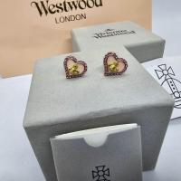 ราคา Vivienne Westwood Petra Earrings ต่างหูวิวเวียน รูปหัวใจล้มเพชร สีชมพู งานวินเทจ สีสวย อะไหล่ทอง ชมพู ไม่มีอุปกรณ์ (21191851335)