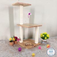 ราคา พร้อมส่ง คอนโดแมวไม้จริงจากไม้ยางพารา รุ่น2ชั้น ไม้ขัดเรียบ ไร้เสี้ยน ลบมุม ไม่คม โรงงานผลิตเอง รับประกันคุณภาพ (15163756470)