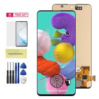ราคา จอ A51 AMOLED พร้อมลายนิ้วมือสำหรับ Samsung Galaxy A51 A515 A515F หน้าจอ LCD ทัชสกรีนอะไหล่ดิจิไทเซอร์ (21357911757)