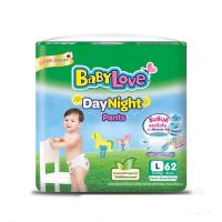 ราคา Baby love แพมเพิสเบบี้เลิฟ เดย์ไนท์ สีเขียว ห่อใหญ่ Size L มี 62 ชิ้น น้ำหนัก 9 14 kg 012 (21397952728)