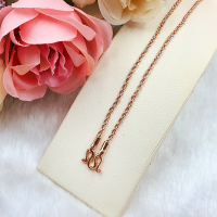 ราคา สร้อยคอนากลายเกลียวเชือก ความยาว 16 นิ้ว สร้อยคอนาก งานสวยใส่อาบน้ำได้ พิ้งโกลด์ ทองไมครอน ทองชุบทองปลอม ไม่ลอกไม่ดำ (14585685084)