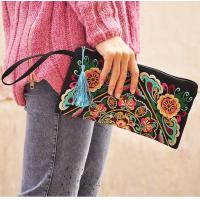 ราคา Exquisite Handbag Fashion Handbag Zipper Wallet Womens Handbag Satin Long Wallet Ethnic Style Wallet (20562263930)