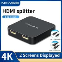 ราคา Free HDMI Cable ACASIS HDMI Splitter Full HD 4K 3D 1 in 2 Out 1080p Video 1 x 2 (11528942146)