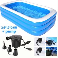 ราคา สระว่ายน้ำเป่าลม สระน้ำ สระน้ำเป่าลม 3 ชั้น ฟรีปั๊มไฟฟ้า swimming pool สระว่ายน้ำ สระน้ำเป่าลมขนา สระว่ายน้ำเด็ก สระน้ำขนาดใหญ่ มีหลายขนาดให้เลือก สระน้ำครอบครัว สระว่ายน้ำเป่าลม (18003312921)