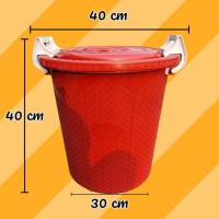 ราคา ถังน้ำ 40 ลิตร 12 GL มีหูล็อค ถังพลาสติก ถังน้ำพลาสติกมีฝา ถังแกลลอน หูล็อค หนา (18345228737)