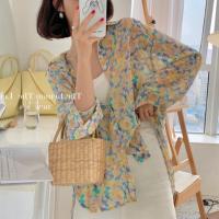 ราคา MIMI DIDI เสื้อเชิ้ตผู้หญิง แขนยาว แฟชั่น เสื้อเชิ้ตชีฟองกันแดดลายดอกไม้ชายหาดฮาวายสำหรับผู้หญิง ปก POLO สไตล์เกาหลี น่ารัก ผอม สวมใส่สบาย W303 (21257033974)