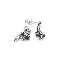 ราคา Chrome Hearts Sterling Silver 925 เครื่องประดับเงินแท้ ต่างหู Cross Drop CZ Earring Code CED037 (13637553486)