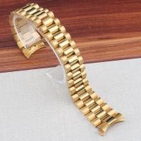 ราคา New 20mm Solid Stainless Steel Watchband For Rolex DATEJUST Silver Gold Watch Strap Wrist Bracelet Folding Clasp Logo On (20129536251)