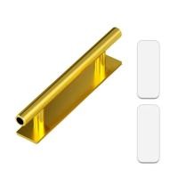 ราคา ประตูตู้พลาสติกสีดำทองที่จับประตูมือจับตู้เสื้อผ้าเฟอร์นิเจอร์ลิ้นชักแบบดึงแบบมีกาวในตัวอุปกรณ์สำหรับบ้าน (21042322891)