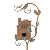 ราคา Birdhouse Garden Stakes Metal Bird House with Pole Large Bird Houses for Courtyard Backyard Patio Outdoor Garden Decor เบิร์ดเฮาส์ การ์เด้น สเตคส์ (21027116356)