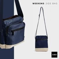 ราคา WEEKEND SIDE BAG กระเป๋าสะพายข้าง ผ้าไนล่อน กันน้ำ สำหรับ ผู้ชาย ผู้หญิง สีทูโทน ช่องใส่ของเยอะ (21345795544)