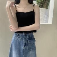 ราคา SODSAI พร้อมส่ง เสื้อสายเดี่ยว งานไหมพรม อะไหล่โซ่ ทรงครอป สุดน่ารัก (21358296702)