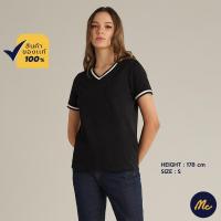 ราคา Mc Jeans เสื้อยืดแขนสั้นผู้หญิง คอวี 2 สี MTSZ977 (17547732643)