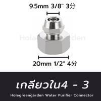 ราคา วาล์วน้ำ ข้อต่อเครื่องกรองน้ำ พ่นหมอก สามทาง เกลียวใน 4หุน ต่อสาย 2หุน 3หุน T WAY CONNECTOR (18479522118)