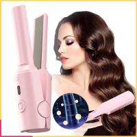 ราคา เครื่องหนีบผมพกพา2 In 1ขนาดเล็กเครื่องม้วนผมร้อนเร็วที่รีดผมดัดผมใช้ได้สองแบบเฝือกตรงและผมหยิกเครื่องมือจัดแต่งทรงผมปลั๊ก USB (21243199169)