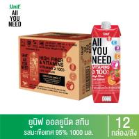 ราคา ซื้อ 1 แถม 1 ยกลัง 24 กล่อง Unif All You Need ยูนิฟออลยูนีดน้ำผักผลไม้ผสมน้ำมะเขือเทศรวม 1000 มล exp 25 7 2024 (21309367595)