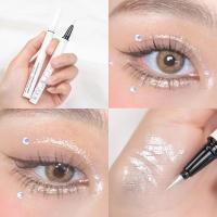 ราคา เพชรแวววาวที่เขียนขอบตาดินสอเขียนขอบตาเมคอัพไฮไลท์กันน้ำไข่มุกสีขาวสดใสแท่งปากกาอายไลเนอร์เหลว (14453324432)