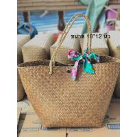 ราคา กระเป๋าสานกระจูดผูกโบว์ พันหูหลายขนาด น่ารักเก๋ๆ โบว์คละลาย (15334347956)