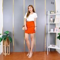 ราคา 5521 กระโปรง ทรงเอ ผ้าฮานาโกะ ดีไซน์ผ่าหน้า งานเก๋ ทรงสวย (20798844560)