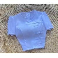 ราคา เสื้อฉลุลูกไม้สีขาวบริสุทธิ์แขนสั้นว้ายซ้ายมา size m l XL พร้อมส่งสินค้างานตรงปกค่ะ (21400540891)