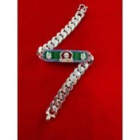 ราคา เลสหลวงพ่อรวยขนาด2บาทเนื้ออัลบาก้าชุปเงิน รับประกันพระแท้100 จากวัด (21385577737)