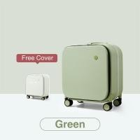 ราคา Mixi 18นิ้วผู้หญิงเปิดด้านหน้าCarry Onกระเป๋าเดินทางผู้ชายเปิดด้านข้างน้ำหนักเบาและทนทานเคสมือถืออะลูมิเนียมกระเป๋าลากM9260 (6003104395)