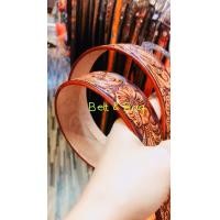 ราคา Cow leather เข็มขัด เข็มขัดหนังแท้ เข็มขัดหนังวัวแท้ งานตอกลายดอกผักบุ้ง เฮฟวี่ คาวบอย ผลิตจากหนังวัวแท้ 100 (2395348106)