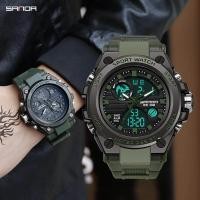 ราคา Sanda ผู้ชายกีฬานาฬิกาหรูแบรนด์ชั้นนำทหารนาฬิกาควอตซ์ 739 ผู้ชาย LED ดิจิตอลจอแสดงผลแบบ Dual อนาล็อกกีฬานาฬิกากันน้ำผู้ชายว่ายน้ำนาฬิกาสำหรับผู้ชาย (938340823)