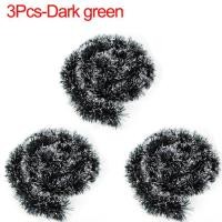 ราคา ริบบิ้นประดับต้นคริสต์มาสพวงมาลัยตกแต่งคริสต์มาสแท่งยาว2เมตรอุปกรณ์งานเลี้ยงคริสต์มาสสีเขียวเข้มสีขาวขนาด3 1ชิ้น (20211079561)