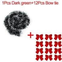 ราคา ริบบิ้นประดับต้นคริสต์มาสพวงมาลัยตกแต่งคริสต์มาสแท่งยาว2เมตรอุปกรณ์งานเลี้ยงคริสต์มาสสีเขียวเข้มสีขาวขนาด3 1ชิ้น (20211079562)