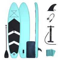 ราคา Inflatable Stand Up Paddle Board SUP Board Surfboard Water Sport Surf Set with Paddle Board Tail Fin Foot Rope Inflator Inflatable Stand Up Paddle Board SUP Board กระดานโต้คลื่นกีฬาทางน้ำ Surf ชุด Pad