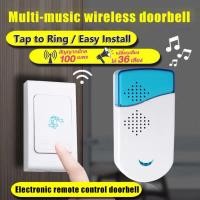 ราคา Doorbell ออดไร้สาย กริ่งประตู มี 36 เสียงเรียก เปลี่ยนเสียงได้ ติดตั้งสะดวก กระดิ่งไร้สาย กริ่งประตูบ้าน Wireless Doorbell Music Door Bell 100M Range Remote Control Gate (21209667881)