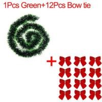 ราคา ริบบิ้นประดับต้นคริสต์มาสพวงมาลัยตกแต่งคริสต์มาสแท่งยาว2เมตรอุปกรณ์งานเลี้ยงคริสต์มาสสีเขียวเข้มสีขาวขนาด3 1ชิ้น (20211079567)