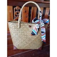 ราคา กระเป๋าสานกระจูดขนาด9 4สูง9นิ้วใส่มุมผูกโบว์คละลาย (14588572760)