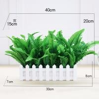 ราคา รั้วพืชจำลองดอกไม้และหญ้าเทียมพลาสติกแทรกช่อดอกไม้รั้วผ้าไหมชุดดอกไม้เครื่องประดับห้องนั่งเล่นของตกแต่งบ้านต้นไม้ปลอมสวยๆ (14679390181)