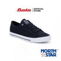 ราคา Best Seller Bata บาจา ยี่ห้อ North Star รองเท้าผ้าใบ รองเท้าสนีกเกอร์ รองเท้าผ้าใบผูกเชือก สำหรับผู้ชาย รุ่น Rolf สีดำ 8296042 (14854570967)