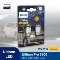 ราคา Ultinon Pro3100 LED สีอำพันเข้ม WY21W 12V T20 Philips ฟิลิปส์ หลอดไฟเลี้ยว แบบเสียบ 1 ไส้ (21281493759)