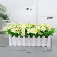 ราคา รั้วพืชจำลองดอกไม้และหญ้าเทียมพลาสติกแทรกช่อดอกไม้รั้วผ้าไหมชุดดอกไม้เครื่องประดับห้องนั่งเล่นของตกแต่งบ้านต้นไม้ปลอมสวยๆ (14679390166)