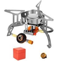 ราคา Windproof Camp Stove Camping Gas Stove Carry Case Portable Collapsible Stove Burner for Outdoor Backpacking Hiking (19687857775)
