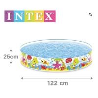 ราคา Intex สระน้ำขอบตั้ง ใส่น้ำเล่นได้เลย ไม่ต้องเติมลม กว้าง 8 ฟุต สระว่ายน้ำ ขอบตั้ง ขนาด 2 44 เมตร สูง 46 cm Intex58472 4ft 122x25cm Intex57412 (13350228393)