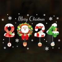 ราคา แก้วกระจกหน้าต่างเกล็ดหิมะซานต้าสติ๊กเกอร์ติดผนังกระจกคริสต์มาสแบบดิจิตอลสติ๊กเกอร์ตกแต่งบ้านปาร์ตี้ปีใหม่คริสต์มาสสติ๊กเกอร์ติดผนัง (20478383536)