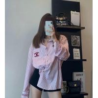 ราคา เสื้อเชิ้ตคอปกกระดุมหน้าแขนยาวทรงสวยผ้าลายแบรนด์ (21033348643)