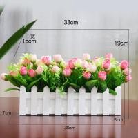 ราคา รั้วพืชจำลองดอกไม้และหญ้าเทียมพลาสติกแทรกช่อดอกไม้รั้วผ้าไหมชุดดอกไม้เครื่องประดับห้องนั่งเล่นของตกแต่งบ้านต้นไม้ปลอมสวยๆ (14679390172)