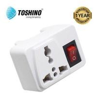 ราคา TOSHINO ปลั๊กแปลงขา รุ่น CO 6S ขนาด 1ช่อง 1สวิทซ์ ขาแบน (8928636)