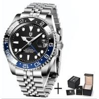 ราคา มีสต็อกในประเทศไทย นาฬิกาผู้ชาย นาฬิกาลำลองผู้ชาย Pagani Design 1662 GMT automatic laxury man watch 40mm dial Ceramic bezel Batman black sapphire crystal (10139769758)